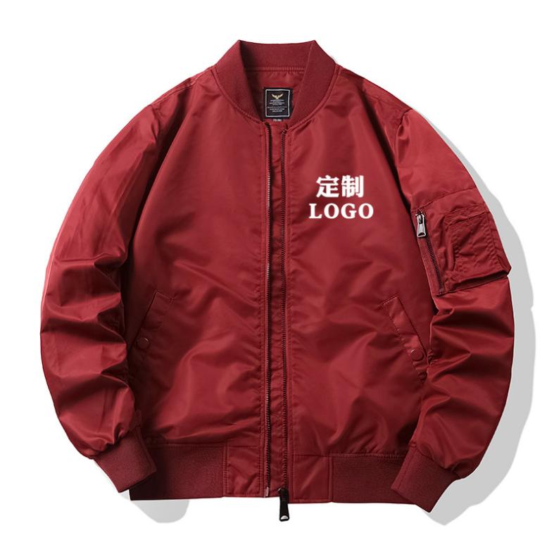 Army green padded bomber jacket, classic fit